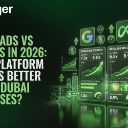 Google Ads vs Meta Ads 2026 ROI Comparison Infographic for Dubai Businesses