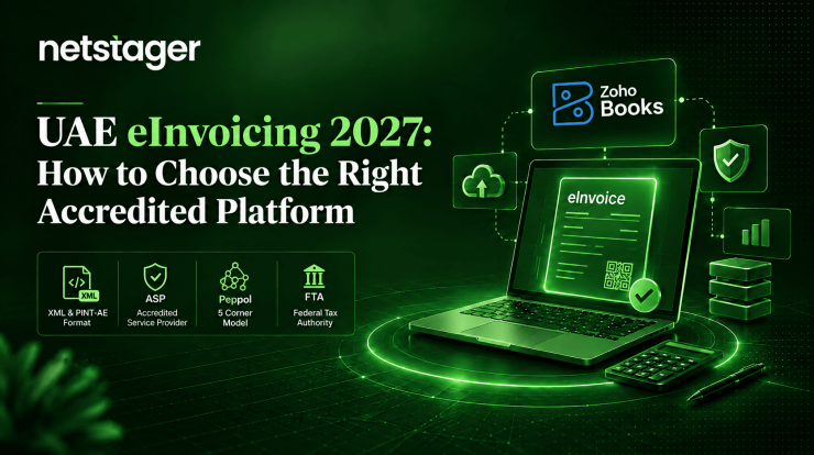UAE eInvoicing 2027 accredited platform with Zoho Books and PINT-AE compliance